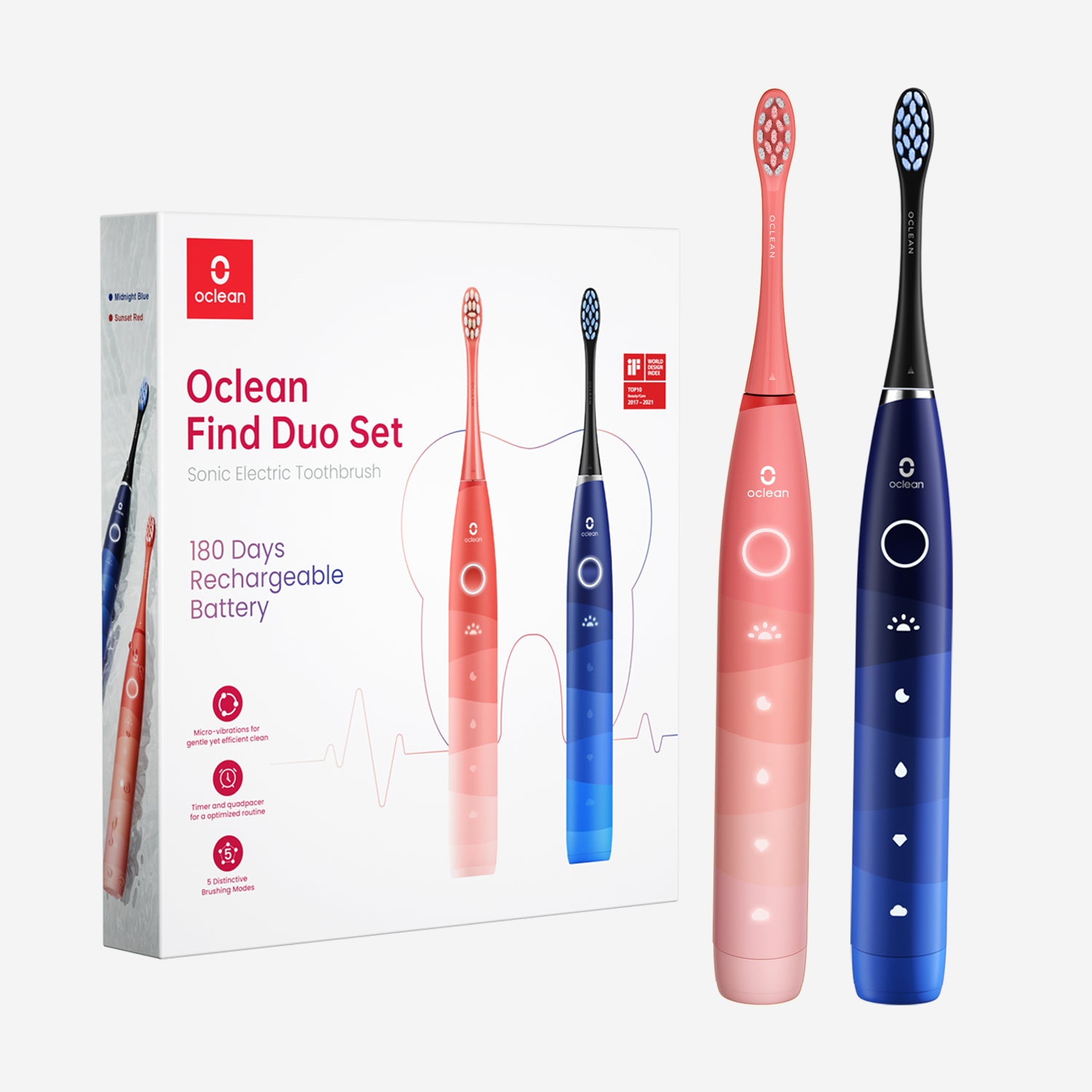 Cepillo de dientes Oclean Find Duo Set