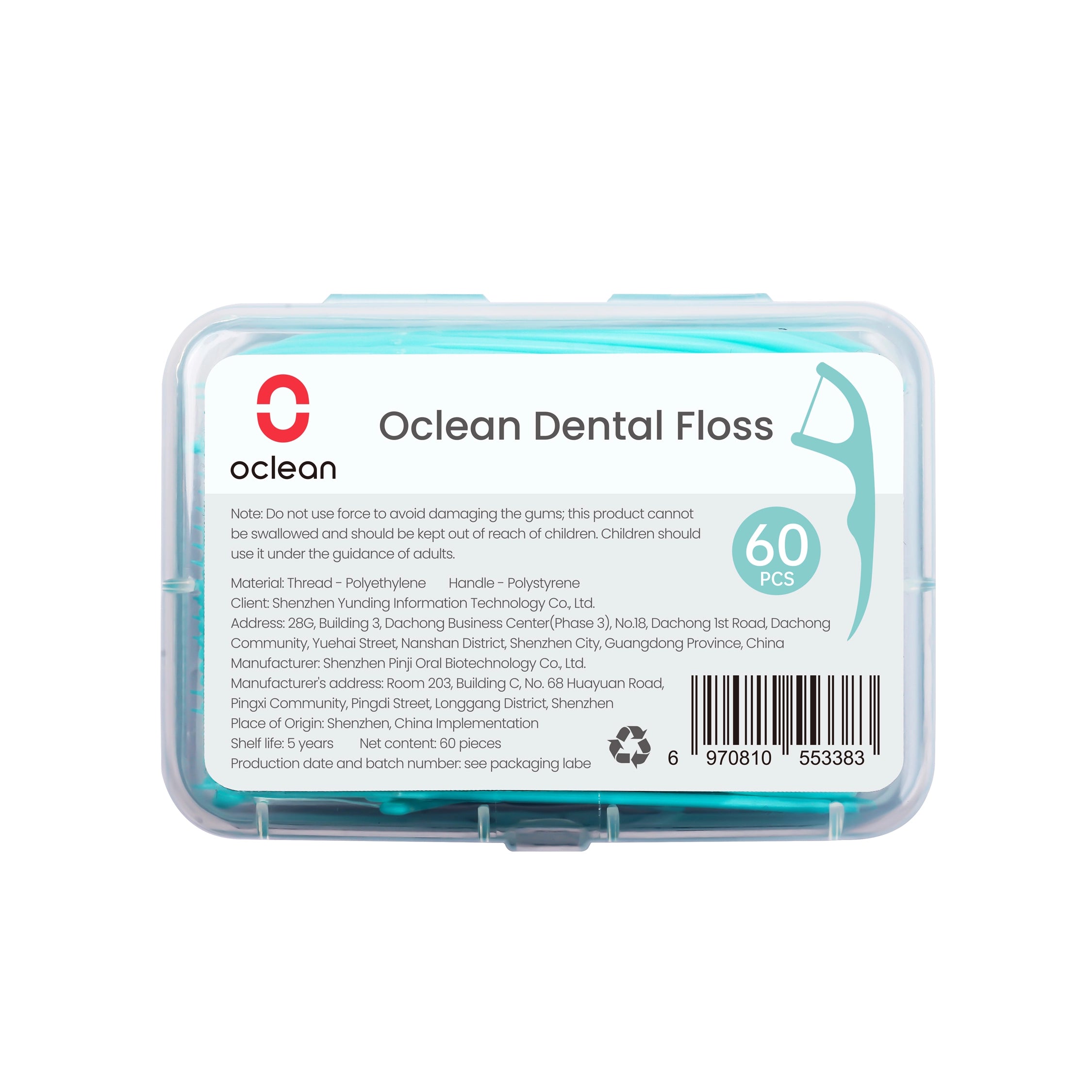 Oclean Dental Floss and Pick - Caja de 60 unidades