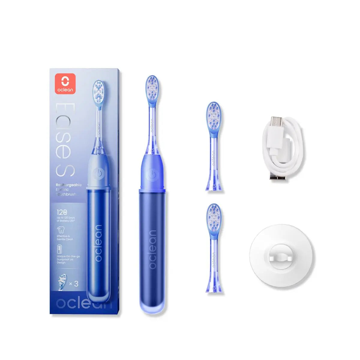 Cepillo de dientes eléctrico recargable Oclean Ease-Set azul