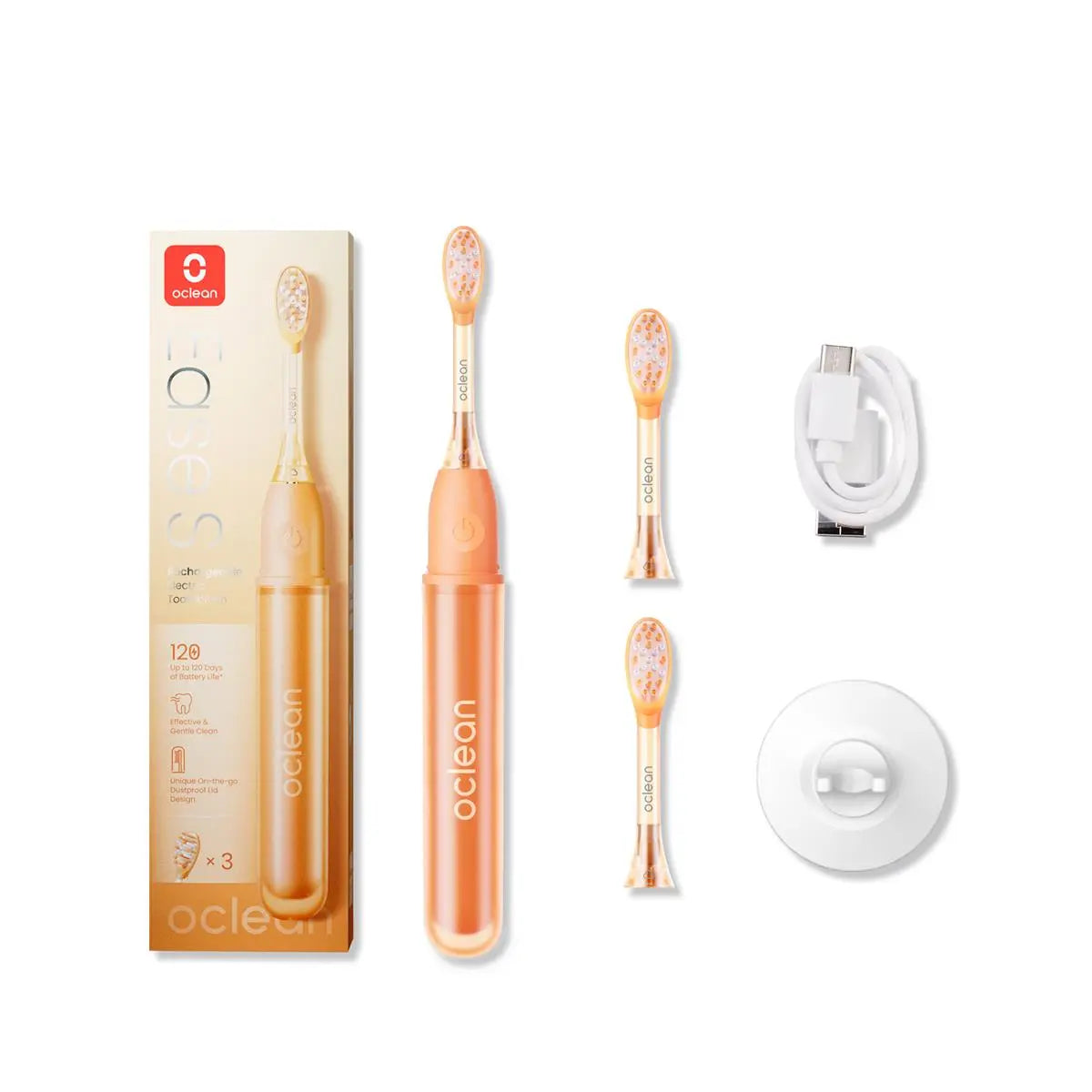 Cepillo de Dientes Eléctrico Recargable Oclean Ease-Set Naranja