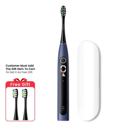 Cepillo de Dientes Sónico Inteligente Oclean X Lite S - Azul con 2PCS de Regalo 1