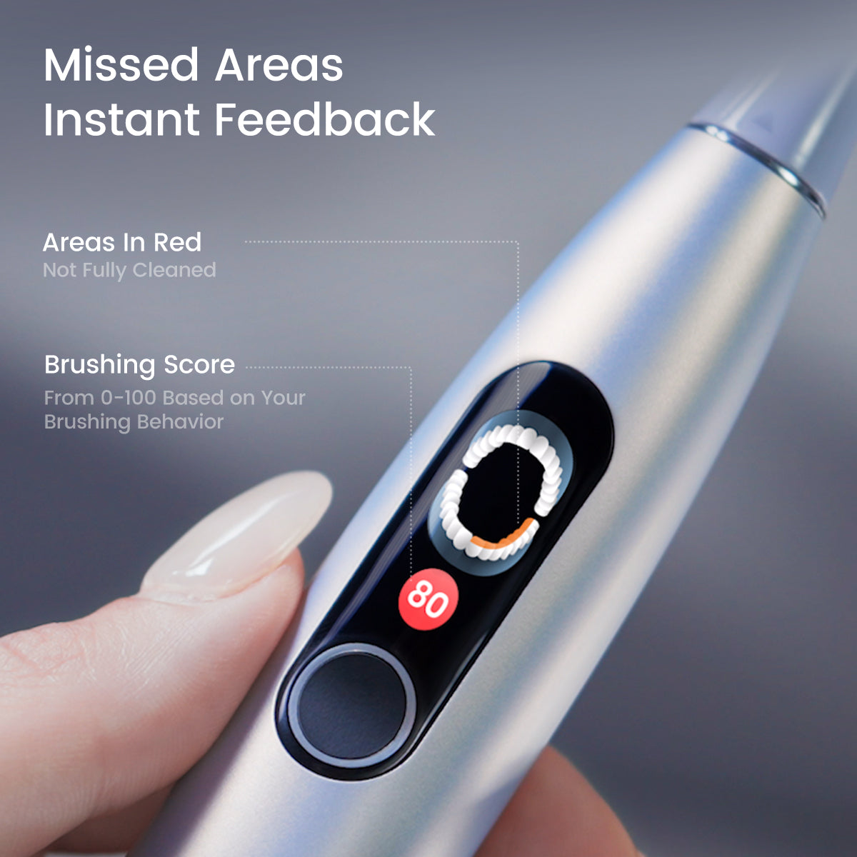 Oclean X Pro digital  Missed Areas instant feedback-Oclean Smart Electric Toothbrush  